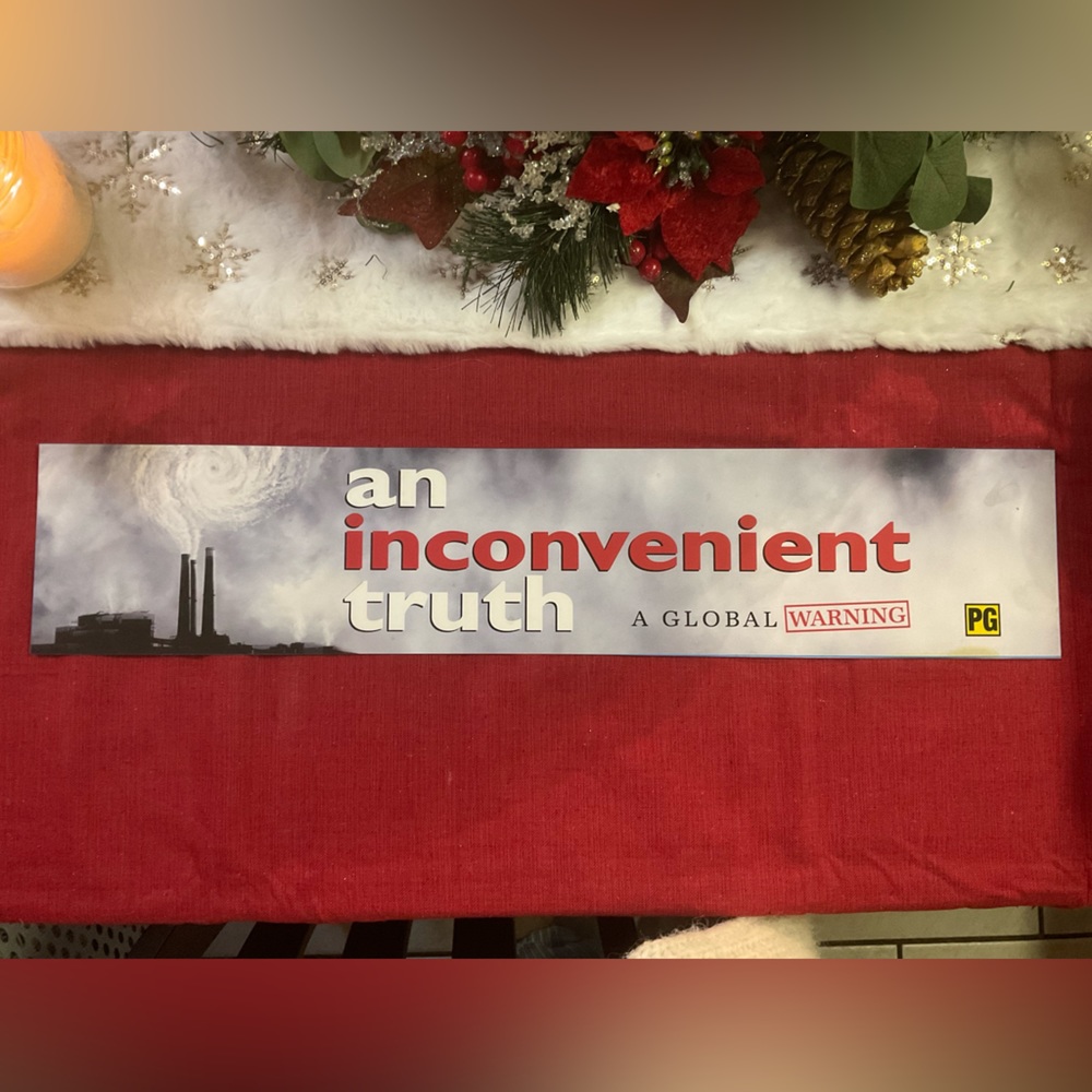 Original Movie Poster An Inconvenient Truth Box office double sided Mylar 5x25